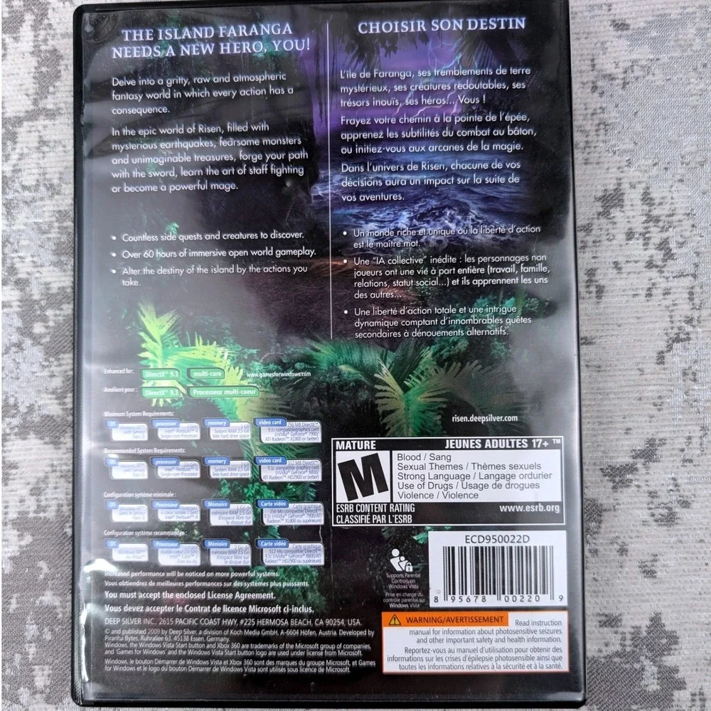 Risen PC Windows Game 2009 Deep Silver Piranha Bytes Action RPG DVD Manual CIB